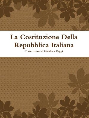 cover image of La Costituzione Della Repubblica Italiana